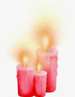 祭祀蜡烛粉红色蜡烛高清图片