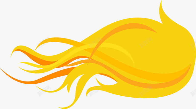 黄色卡通创意火焰抽象png免抠素材_新图网 https://ixintu.com 创意 卡通 抽象 火焰 黄色