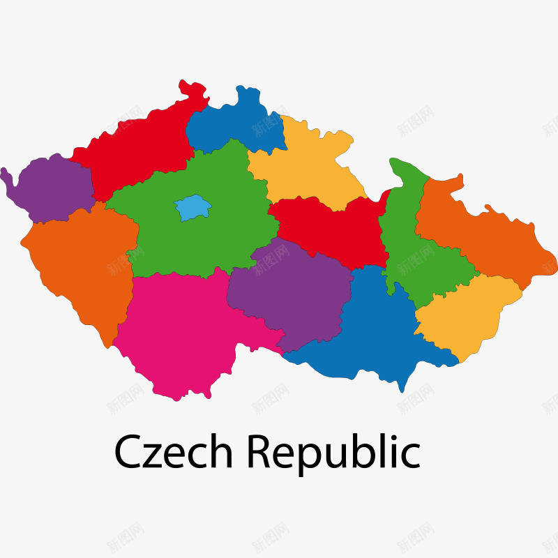 地图欧洲地图png免抠素材_新图网 https://ixintu.com Czech Republic 国家 国家地图 地图 地图元素 平面 彩色 插画 欧洲地图