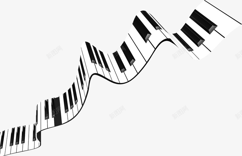 抖动的钢琴键盘png免抠素材_新图网 https://ixintu.com 培训班 暑假培训 艺术班 钢琴键盘 音乐