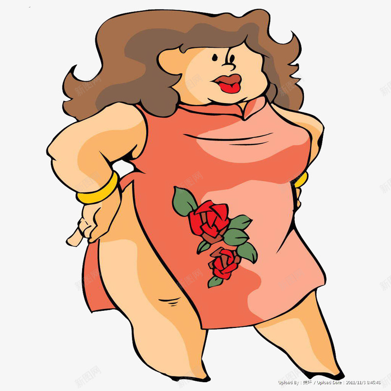 穿旗袍的胖女人png免抠素材_新图网 https://ixintu.com 手绘 手绘图片 穿旗袍的女人 粉红色 胖女人 长发女人