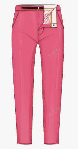 粉红色的长裤素材