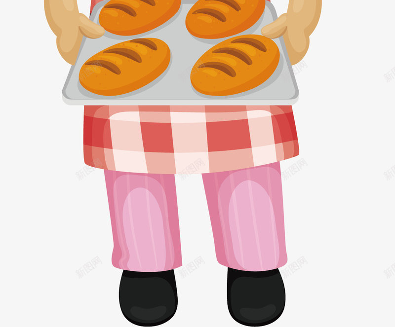 粉红色面包洗点烘焙师矢量图ai免抠素材_新图网 https://ixintu.com 烘焙师 甜品师 矢量png 粉红色 面包师 面包洗点 矢量图