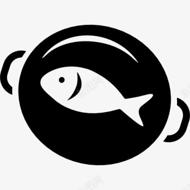 鱼在煎锅图标图标