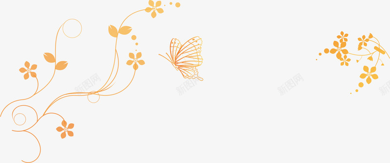 橙色花朵花纹矢量图ai免抠素材_新图网 https://ixintu.com AI 卡通 底纹 彩色 手绘 线条 花朵 花纹 矢量图