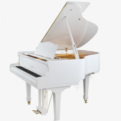 立式美德威立式白色进口钢琴高清图片