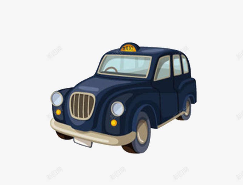 欧洲风情旅行元素png免抠素材_新图网 https://ixintu.com 伦敦出租车 美国风情 老式轿车