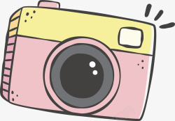 红色照相机可爱粉色照相机矢量图高清图片