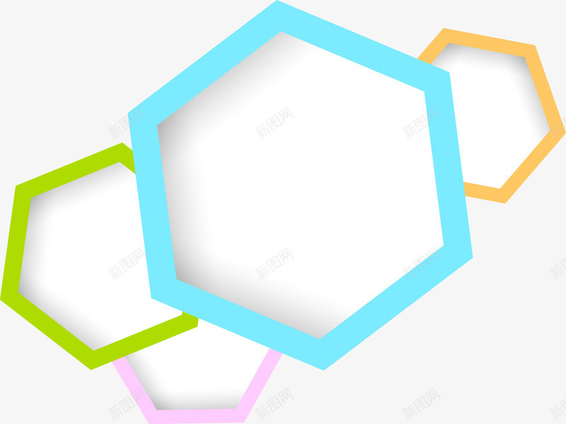 抽象几何立体六边形矢量图ai免抠素材_新图网 https://ixintu.com 六边形 几何 抽象 立体 矢量图