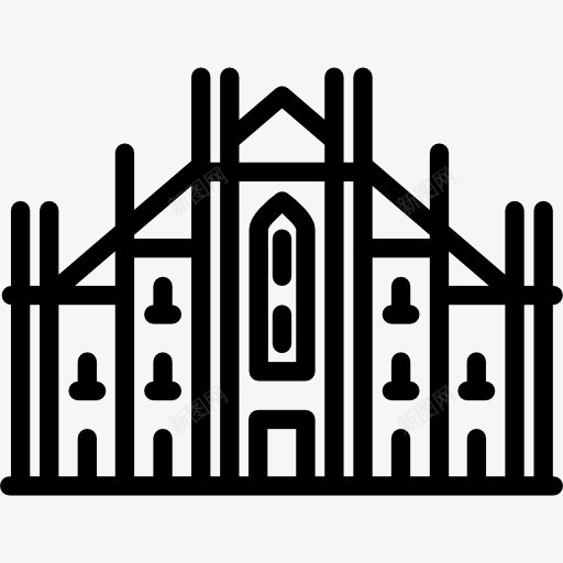 米兰大教堂图标png_新图网 https://ixintu.com 地标 建筑 意大利 欧洲天主教 米兰大教堂 纪念碑
