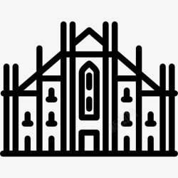 欧洲米兰大教堂米兰大教堂图标高清图片