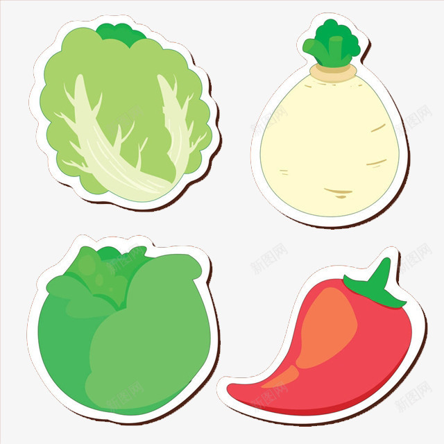 蔬菜图标png_新图网 https://ixintu.com 卡通手绘 卡通菜园 可爱画风 教育 蔬菜 装饰