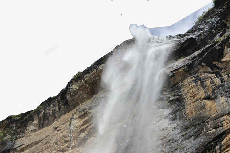 湍急的瀑布流水png免抠素材_新图网 https://ixintu.com 景色 河流 瀑布 石头 美景 雪山 雪山瀑布