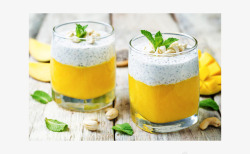 营养酸奶美味的芒果饮品高清图片