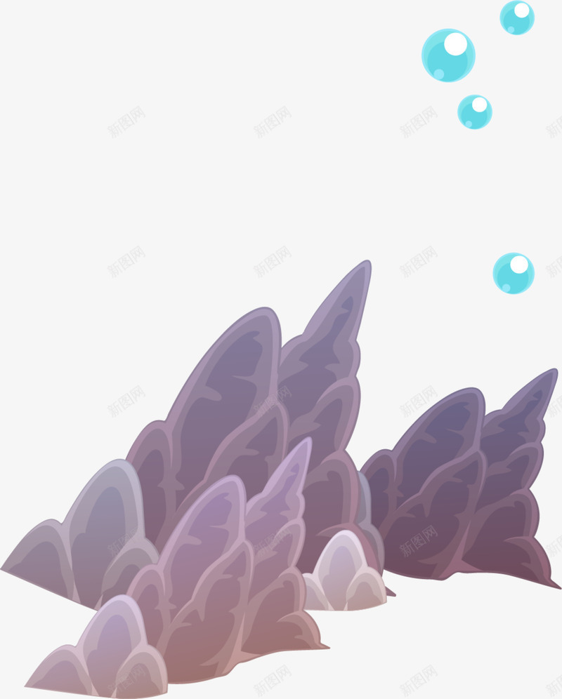 世界海洋日海底石头png免抠素材_新图网 https://ixintu.com 世界海洋日 气泡 泡泡 海底世界 海底石头 紫色石头