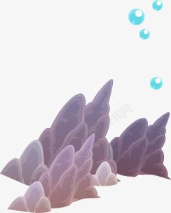 紫色石头世界海洋日海底石头高清图片