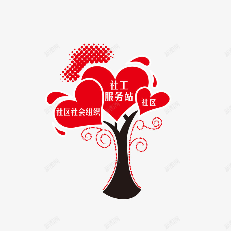 爱心社区印刷图标png_新图网 https://ixintu.com 图案 图案设计 广告设计 爱心设计