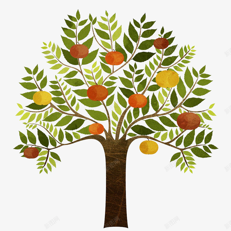橘树png免抠素材_新图网 https://ixintu.com 抽象 果树 橘树 水果 高清橘子树