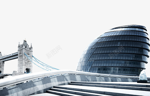 欧洲建筑psd免抠素材_新图网 https://ixintu.com 欧洲建筑 英国伦敦桥 著名建筑物