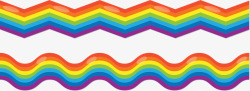 彩虹波浪彩虹条纹锯齿波浪矢量图高清图片