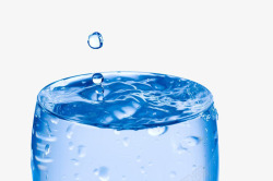 蓝色水杯素材