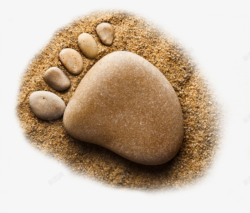 沙滩脚丫png免抠素材_新图网 https://ixintu.com 创意 沙子 沙滩上的脚印图片 沙滩脚丫 沙滩脚印 石头
