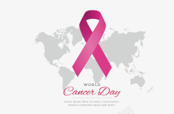 癌症丝带粉红色交叉癌症丝带矢量图高清图片