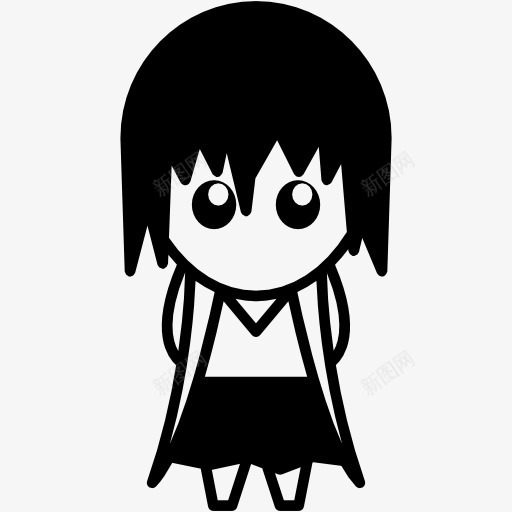 动漫femenine性格裙图标png_新图网 https://ixintu.com 人 动画 女孩 日本 漫画