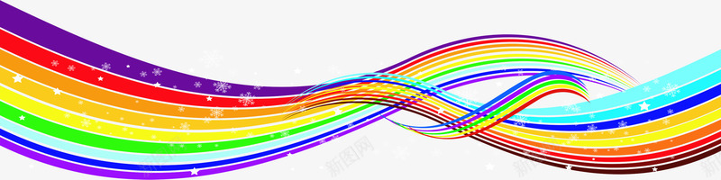 彩色分层彩虹色线条png免抠素材_新图网 https://ixintu.com 分层 彩色 彩色线条图 彩虹 线条
