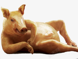 乳猪广告躺下的烤乳猪高清图片