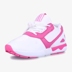 中小童空气鞋欧洲宝贝中小童浅粉色系带空气鞋高清图片