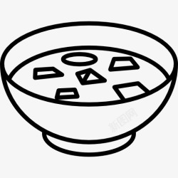 日本汤味噌图标高清图片
