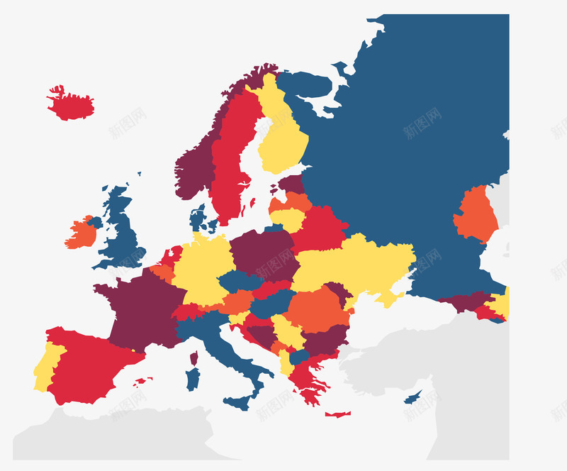 复古彩色拼图欧洲矢量图ai免抠素材_新图网 https://ixintu.com 彩色欧洲 拼图地图 拼图欧洲地图 欧洲 欧洲地图 矢量png 矢量图