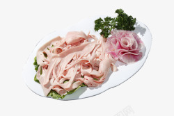 盘装精美菜品特色猪黄喉高清图片