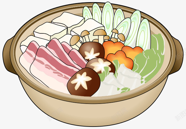 日本食品砂锅png免抠素材_新图网 https://ixintu.com 日本 日本矢量 砂锅 食品