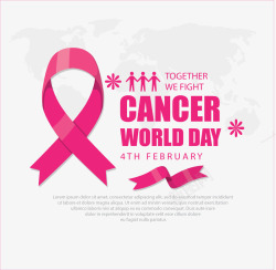 世界癌症日粉红丝带矢量图素材