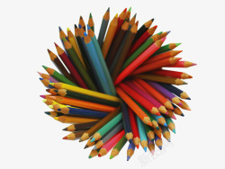 兴趣班彩色铅笔摆设高清图片