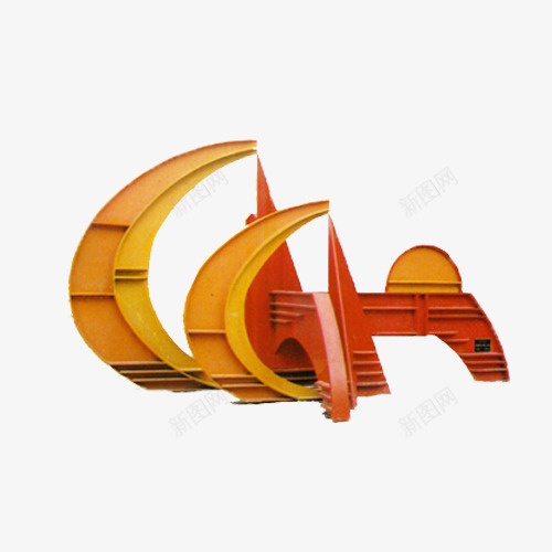 橘色城市雕塑png免抠素材_新图网 https://ixintu.com 建筑物 抽象 橘色 艺术 装饰