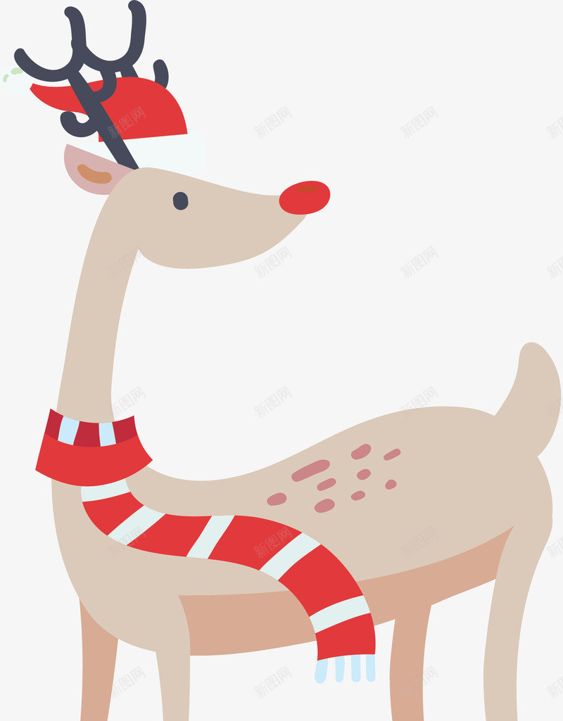 可爱圣诞驯鹿矢量图ai免抠素材_新图网 https://ixintu.com 可爱驯鹿 圣诞节 圣诞驯鹿 梅花鹿 矢量png 驯鹿 矢量图