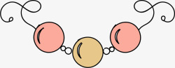手绘装饰手链图素材