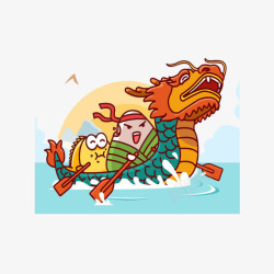 湖水里的龙舟赛龙舟的粽子高清图片