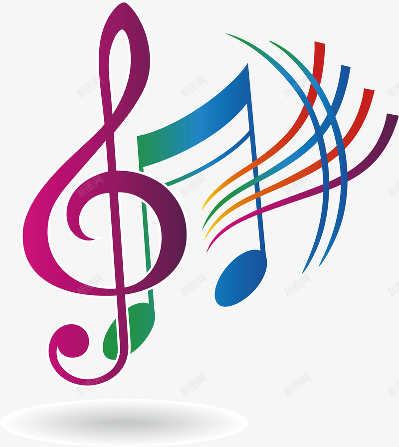 彩色创意音乐图标矢量图ai_新图网 https://ixintu.com logo logo设计 五线谱 创意 图标 彩色 标志 衣服 设计标签 音乐 音乐图标 矢量图