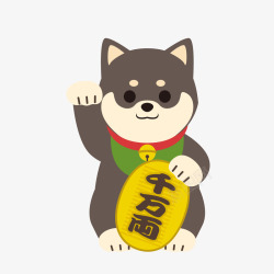 财犬日本财犬招财可爱玩偶标免矢量图图标高清图片