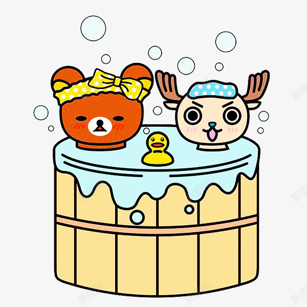 小动物泡日本温泉png免抠素材_新图网 https://ixintu.com 小动物 日本温泉 泡澡 洗澡 温泉