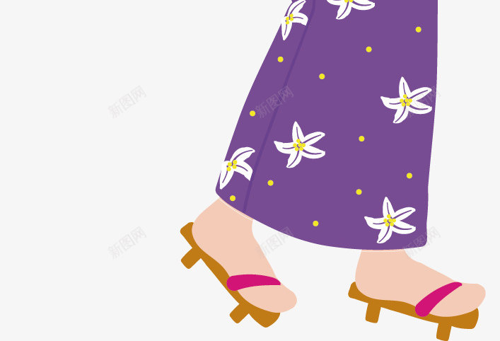 紫色日本服装女孩png免抠素材_新图网 https://ixintu.com 女孩 时尚 服装 流行 紫色 装束