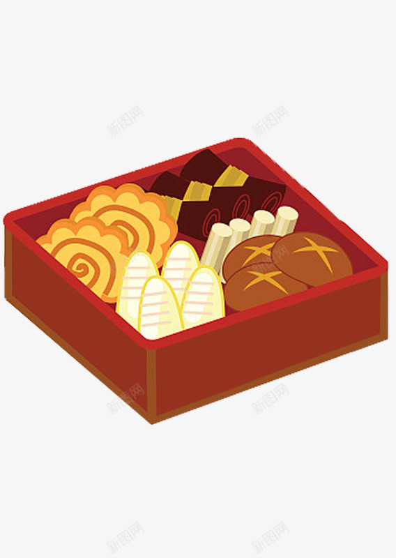 手绘插图可爱日本食盒png免抠素材_新图网 https://ixintu.com 可爱 手绘 日本套餐 日本料理 日本食盒 食物插图