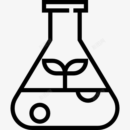 瓶图标png_新图网 https://ixintu.com 化学 教育 烧瓶 生态学 生态环境 科学 试管