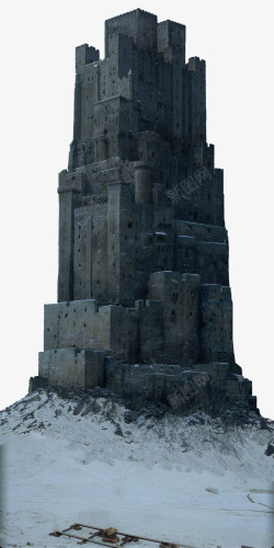 黑色石头城堡素材