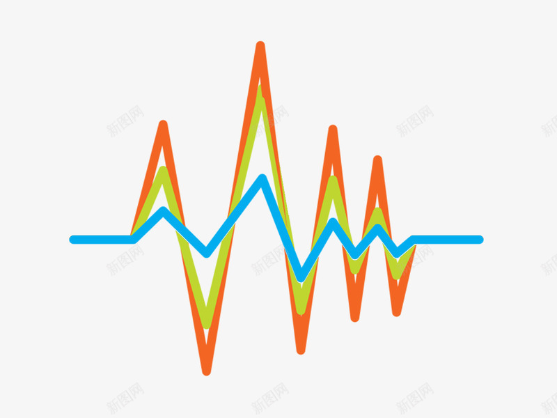 彩色波浪起伏图案png免抠素材_新图网 https://ixintu.com 彩色线条 波浪 热度 起伏 音量
