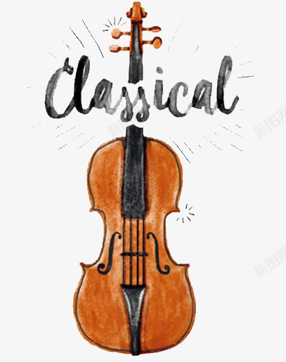 古典手绘大提琴png免抠素材_新图网 https://ixintu.com 古典 手绘 提琴 管弦乐器 音乐会